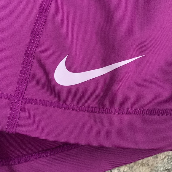 Nike Pro Training Shorts Purple Athletic Workout Compression Women's - Picture 2 of 4
